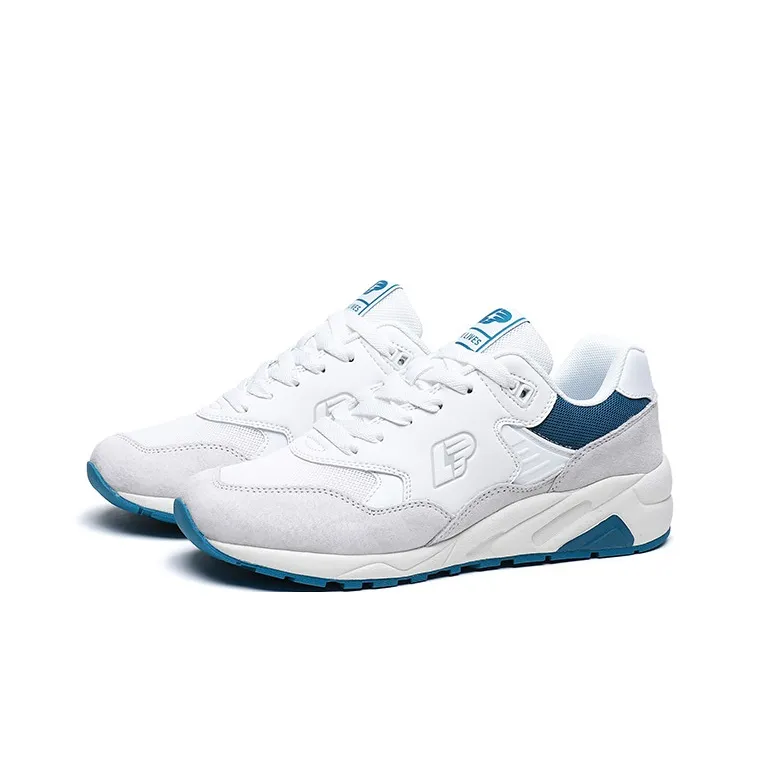 LPMX Anti Slip And Wear Resistant Breathable Low Top Casual Shoes Men's White Gray Blue-2