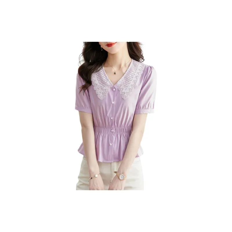 Still Quiet Shirt Women's Purple-1
