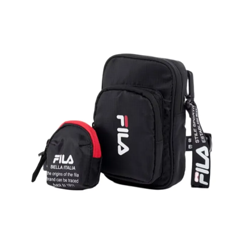 FILA Polyester Cell Phone Pouch, Shoulder Bag, Crossbody Bag Unisex Black-1