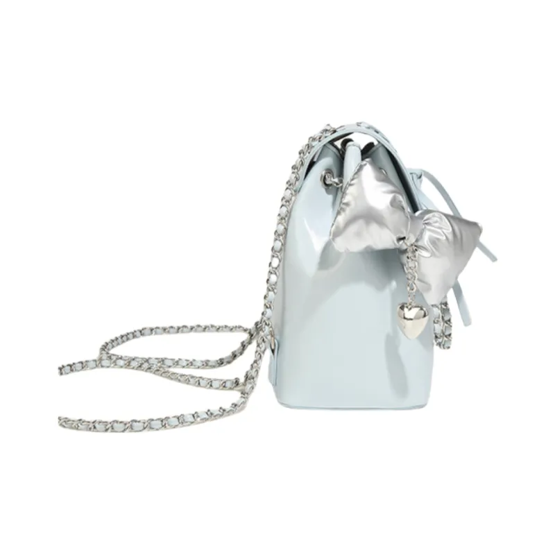 NOMK PU Backpack Handbag Women's Blue/Silver/Pink-3