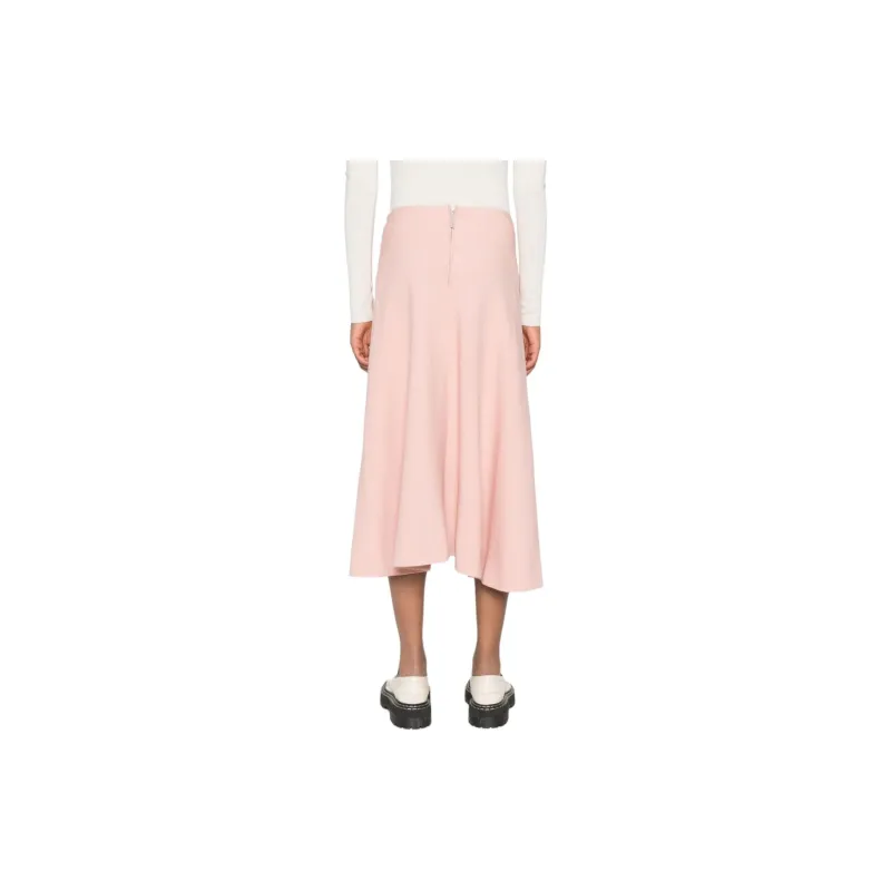 MARNI Logo Embroidered Flared Midi Skirt-2