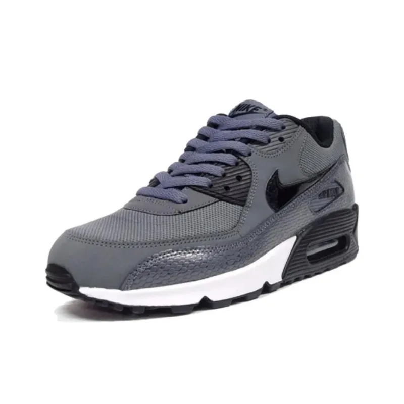 Nike Air Max 90 Anti Slip Wear Resistant Low Top Running Shoes Women's Dark Gray-3