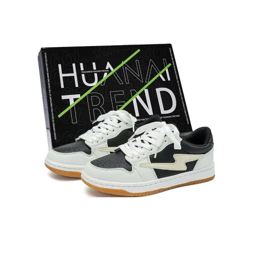 HUANAI Skateboard Shoes Unisex Low-Top White/Black