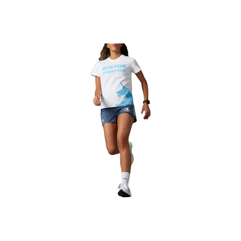 Adidas Boston Marathon T-Shirts Women's White-1