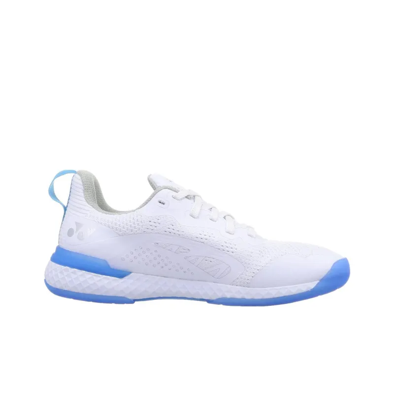 YONEX Shock Absorbers With Slip Resistant Features Low Top Badminton Shoes Unisex White Blue-1