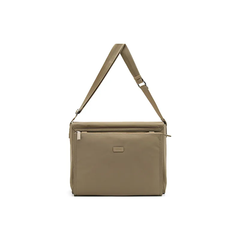 PEDRO Nylon Crossbody Bag, Shoulder Bag Men's Black/Light Taupe-9
