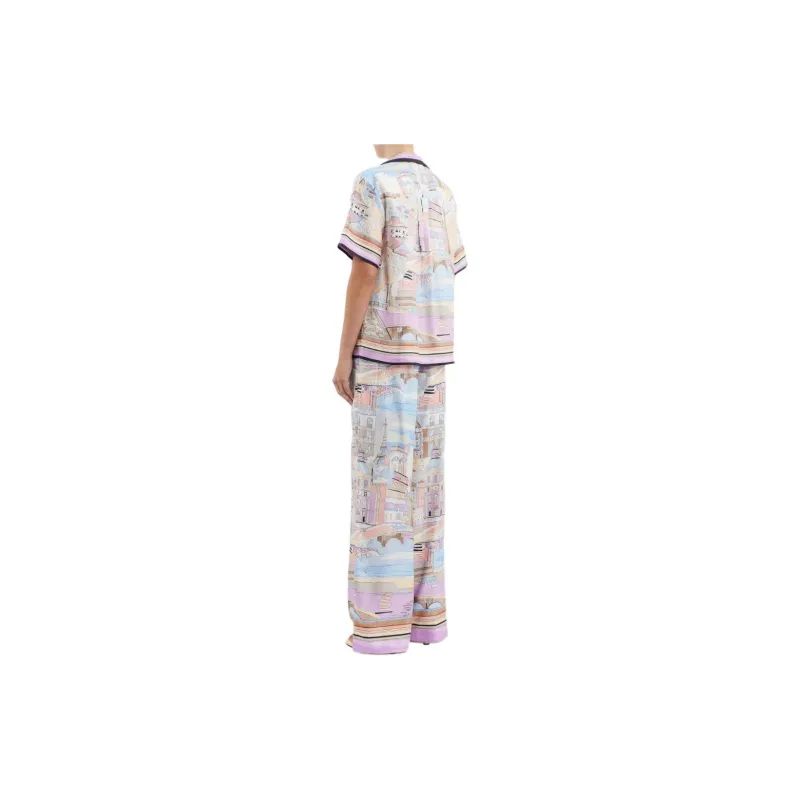 REBECCA VALLANCE Parfait Landscape-print Silk Shirt-2