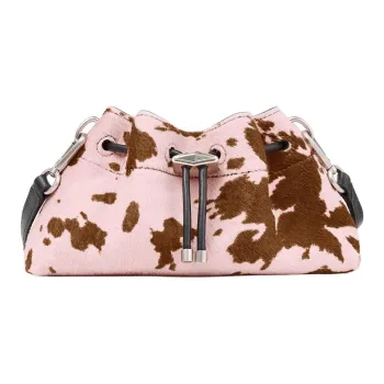 Jimmy Choo Calfskin Crossbody Bag Shoulder Bag Small Size Women's Rose Pink