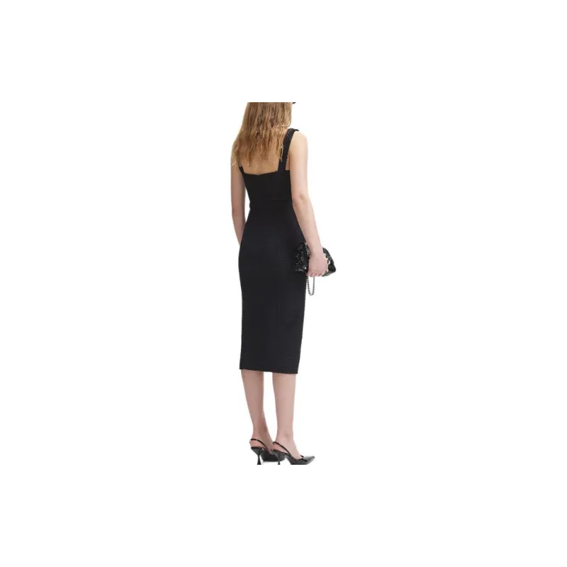 Self portrait Slip Dresses Women's Classic Black-2