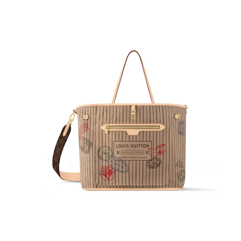 LOUIS VUITTON Neverfull Bandouliere Gm Inside Out Monogram/Beige-0