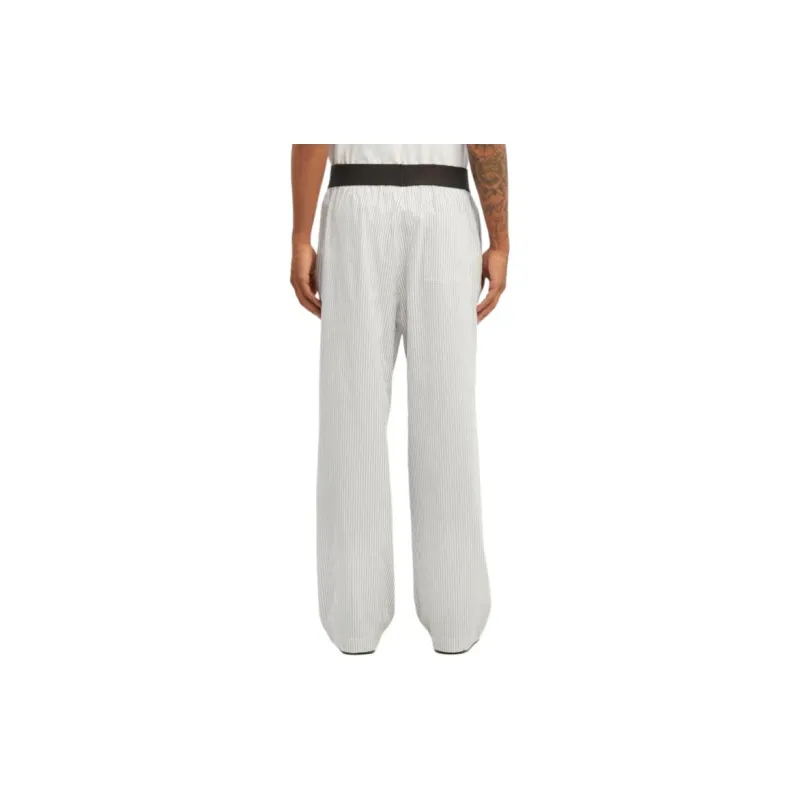 PALM ANGELS Logo-waistband Striped Pajama Trousers-4