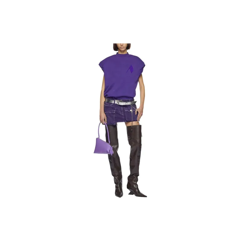 The Attico Laurie Logo Embroidered Tank Top-1