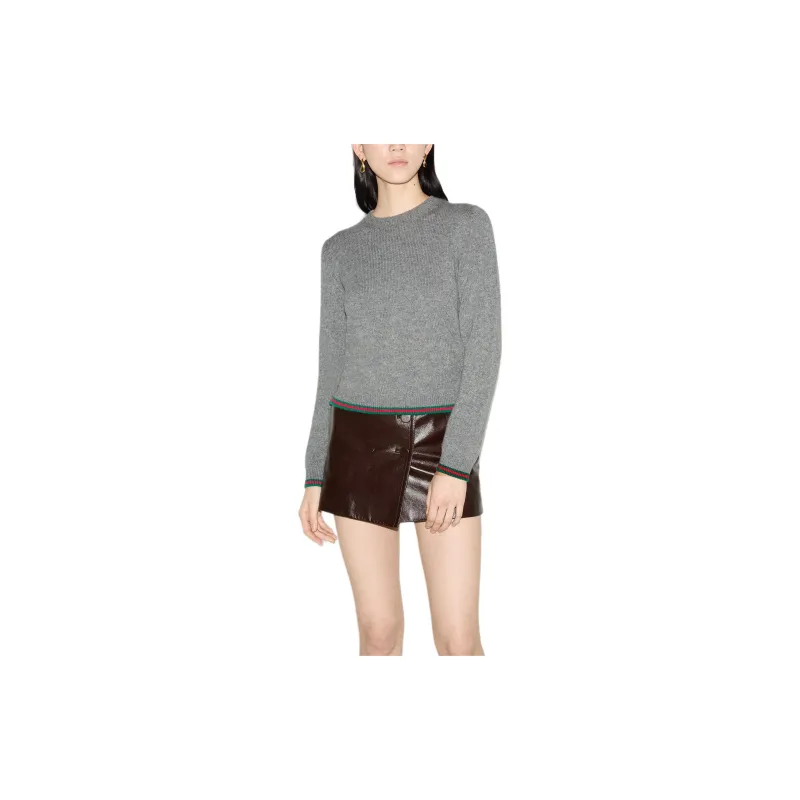 GUCCI Striped Hem Knit Sweater-1