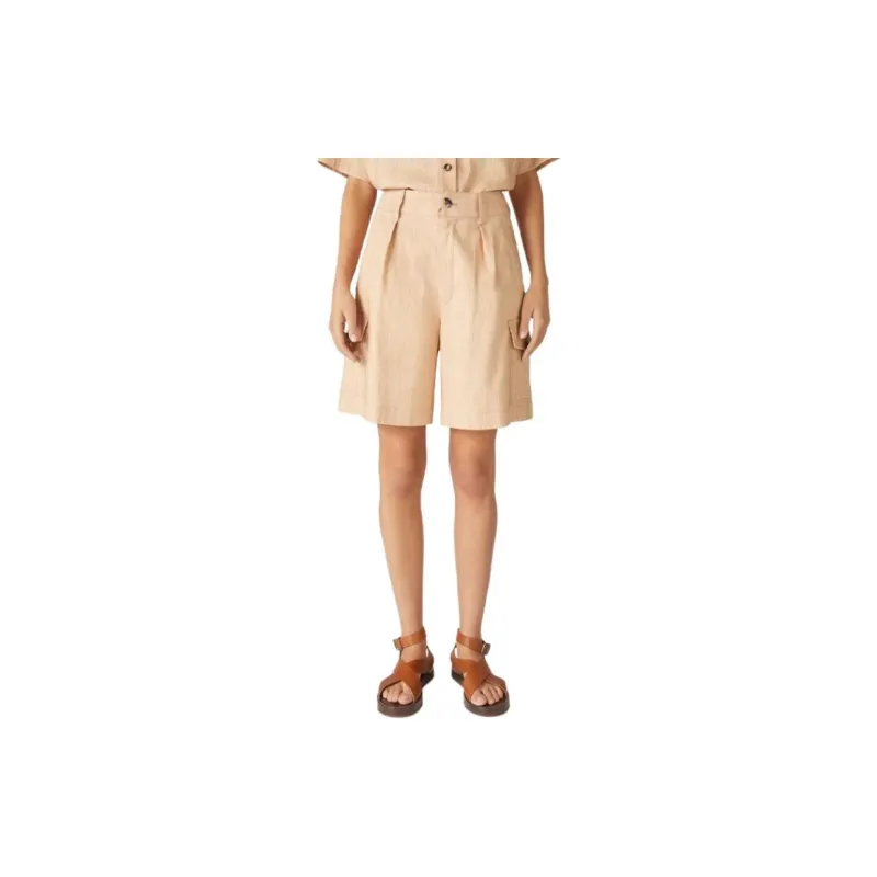 Loro Piana SS24 Casual Shorts Women's Ginseng Light Yellow-3
