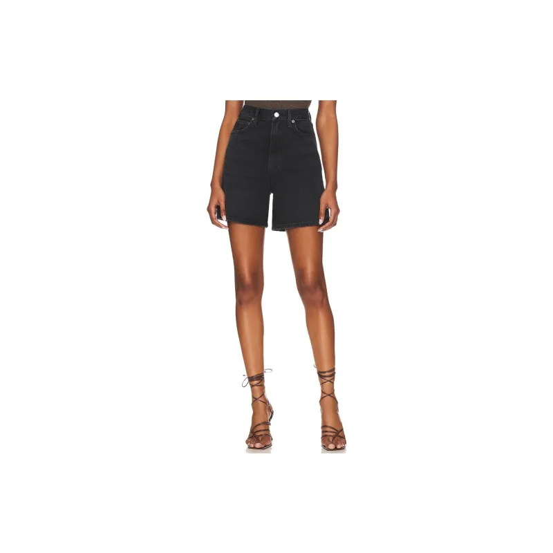 AGOLDE Denim Shorts Women's Black-2