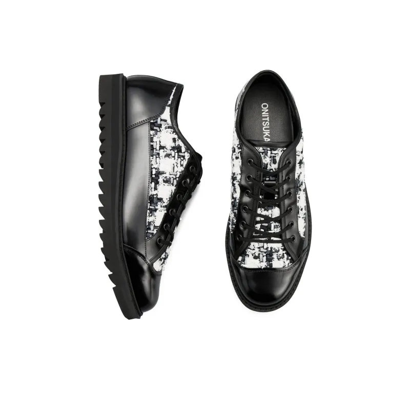 Onitsuka Tiger Blucher Lo Anti Slip Wear Resistant Low Top Casual Shoes Unisex Black-4