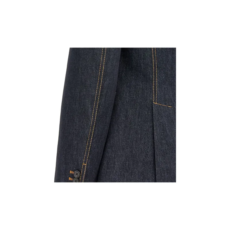 Alexander McQueen Single-Breasted Denim Blazer-2