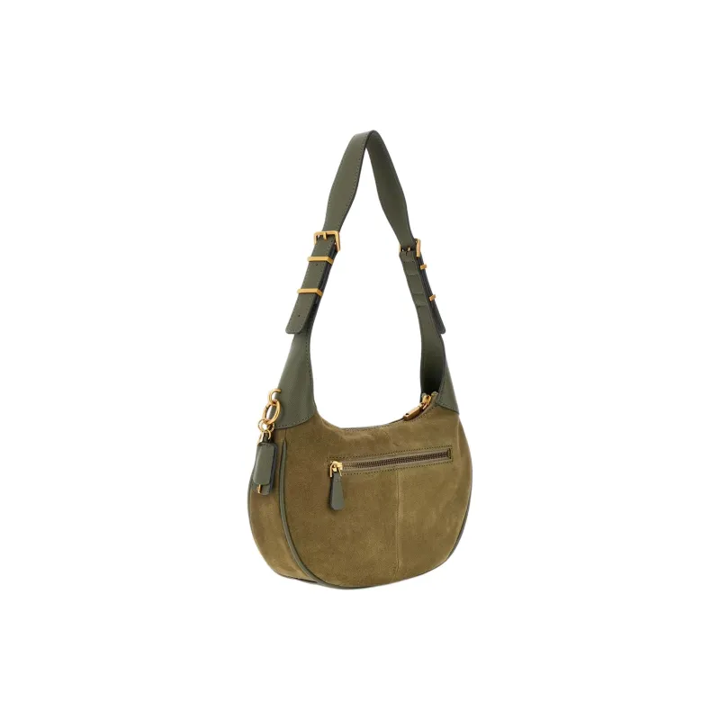 GUESS Suede Handbag Shoulder Bag Women's Green-1
