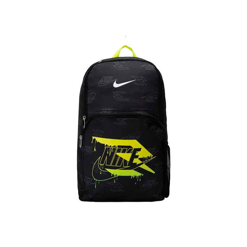 Nike Polyester Backpack Regular Unisex Jet Black & Lime Wash-0