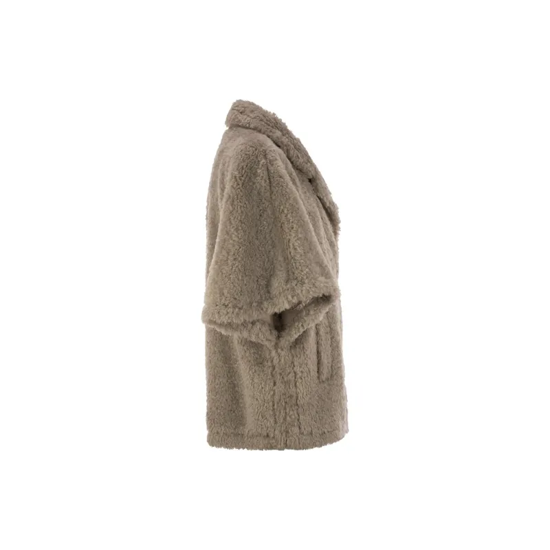 HERNO Double Breasted Faux Shearling Jacket-2
