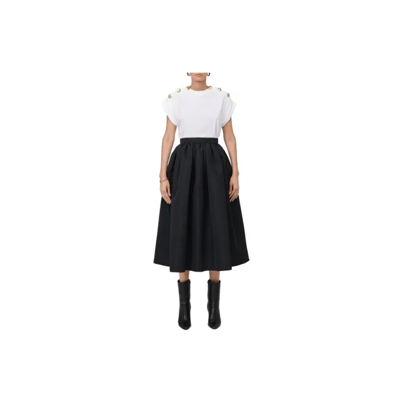 Alexander McQueen Seal Button Embellished T Shirt-3