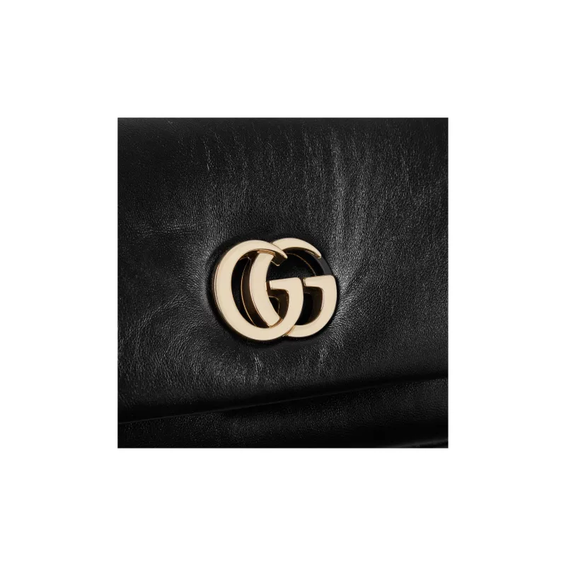 GUCCI Leather Shoulder Bag, Crossbody Bag, Handbag Mini Women's Black-5