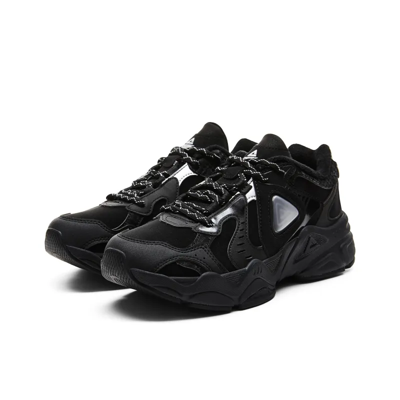 PEAK Taichi P2K Winter Edition Cushioning Rebound Height Increasing Slip Resistant Low Top Casual Shoes Women's Black-2