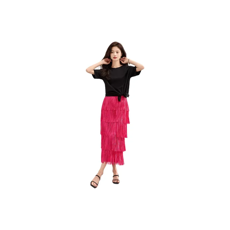 Emodues Skirt Set Women's Black-2