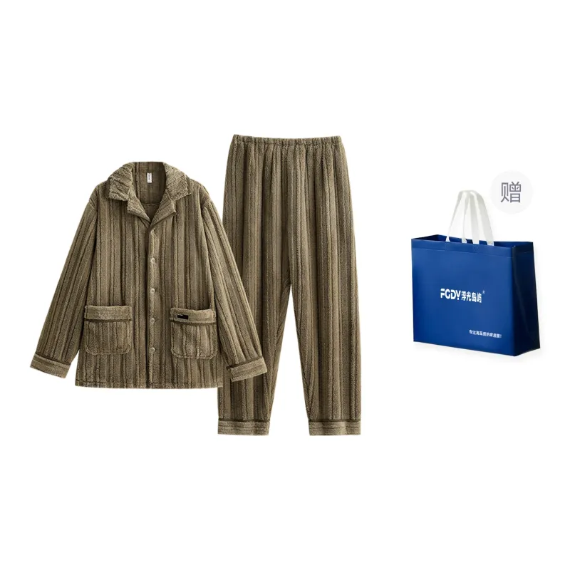 Floating Light Islands Pajama Set Men's Earth Yellow-0