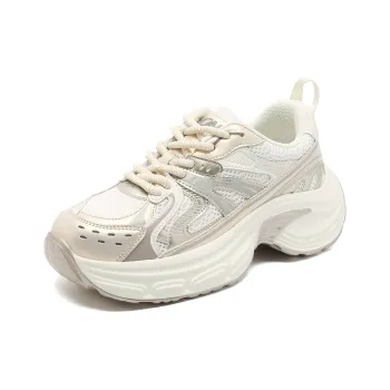 RED DRAGONFLY Chunky Sneakers Lightweight Height Increasing Low Top Casual Shoes Women's White Gold Gray Purple