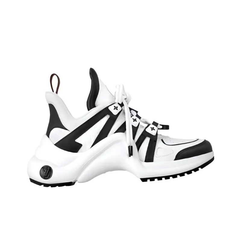 LOUIS VUITTON Archlight Low-Top Casual Shoes 5cm Women's White Black-1
