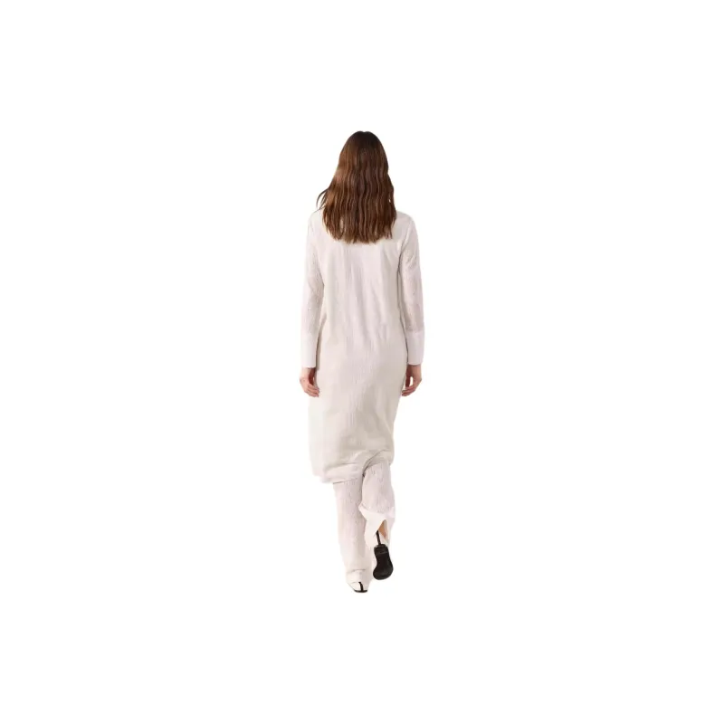ZARA Long Sleeved Dress Women's White-4