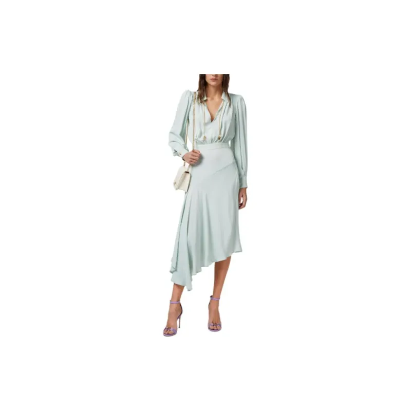 Elisabetta Franchi Long-Sleeved Dresses Women's Light Blue-1