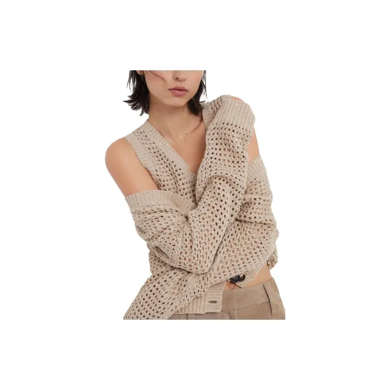 Brunello Cucinelli V Neck Knitted Cardigan-2