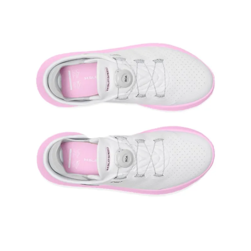 Under Armour SlipSpeed Anti Slip Wear Resistant Low Top Training Shoes Unisex White Pink-3