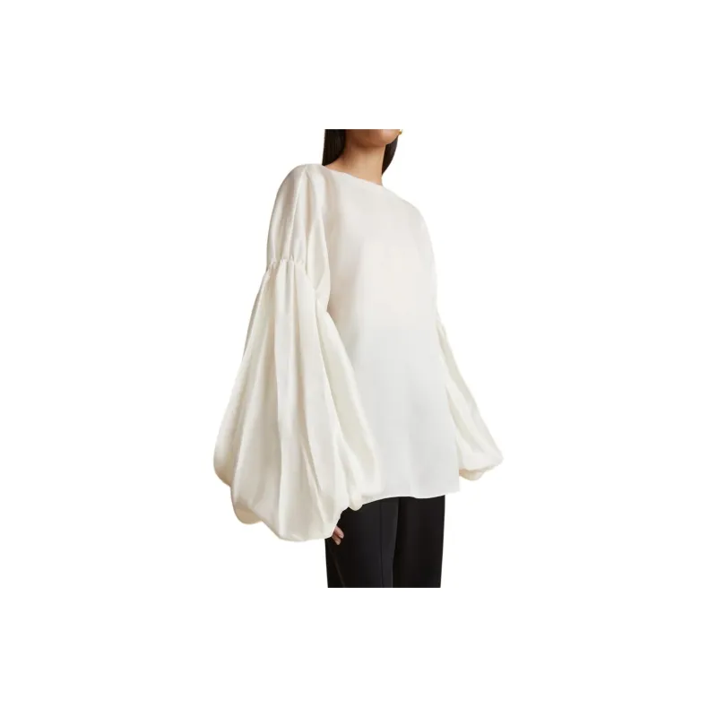 KHAITE The Quico Puff-Sleeved Blouse-4