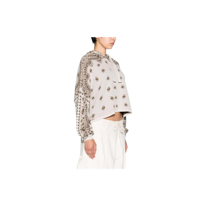 AMIRI Bandana Hoodie 'White/Brown'-3