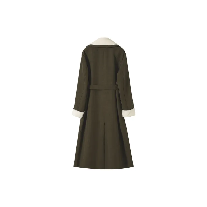 MOSIIMORII Trench Coat Women's Ink Bamboo Green-1