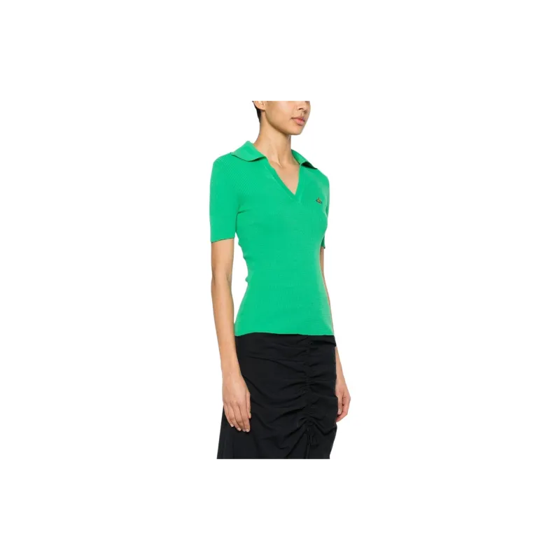 Vivienne Westwood Marina Knitted Polo Shirt-3