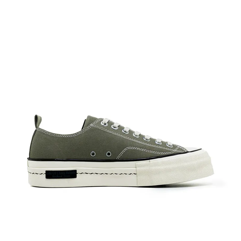 TC Wear-Resistant Low-Top Canvas Shoes Unisex Olive Green-1