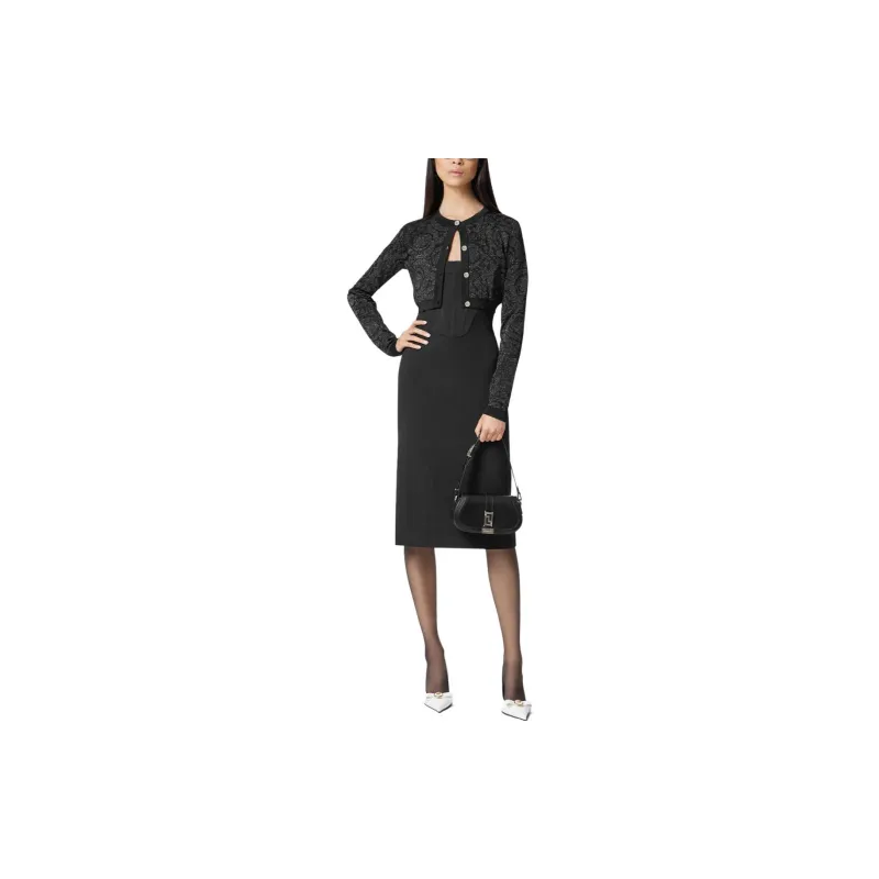 VERSACE Barocco Button Up Cropped Cardigan-3