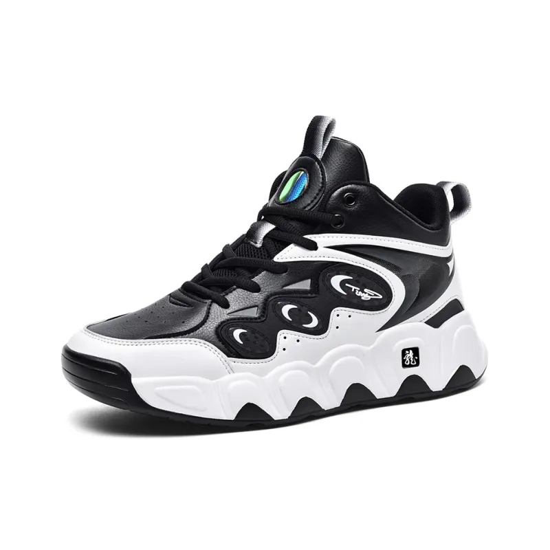 Black tailed Deer Thermal Cushioning Abrasion Resistant Slip Resistant High Top Basketball Shoes Men's-14