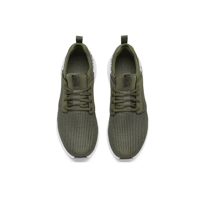 Skechers MEN'S GO Cushioned Slip Resistant Low Top Running Shoes Men's Army Green-1