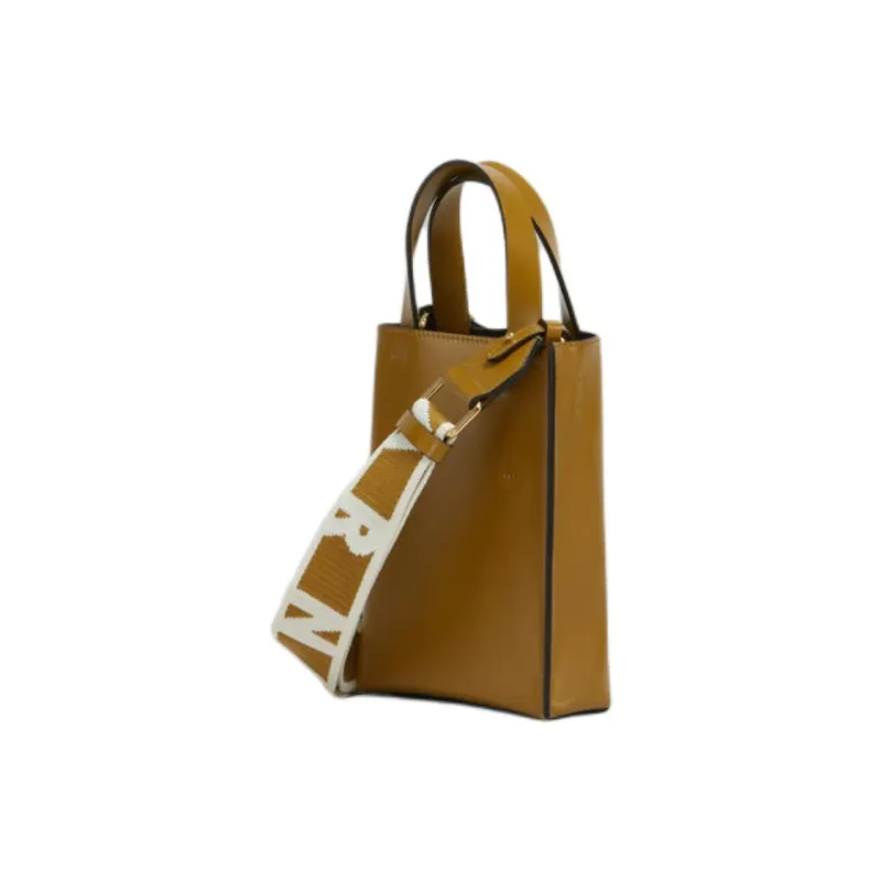 MARNI Cow Leather Handbag Nano Women's Ancient Rose Combines With Light Peach-2