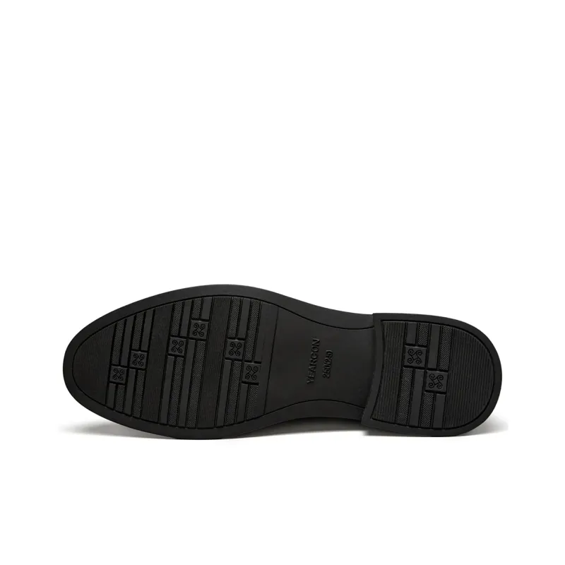 YEARCON Dress Shoes Men Low Top Brown-2