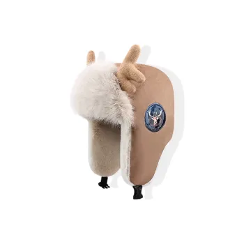 Mulinsen Plush Leather Trapper Hats Unisex