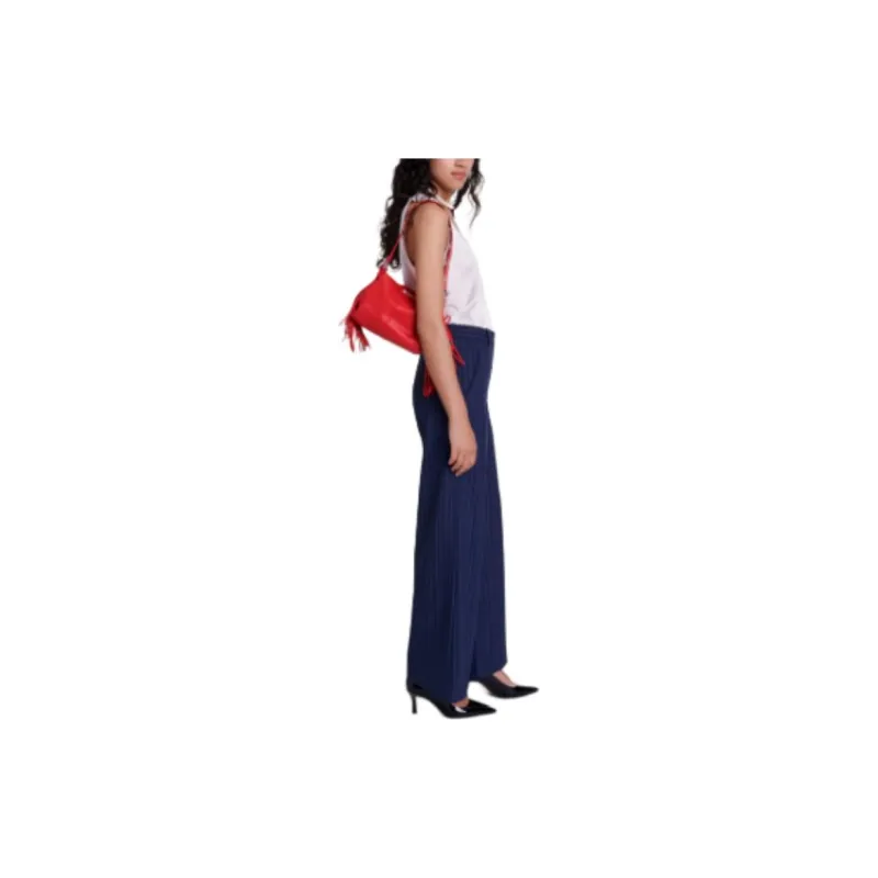 Maje Pinstriped Mid rise Flared Trousers-3