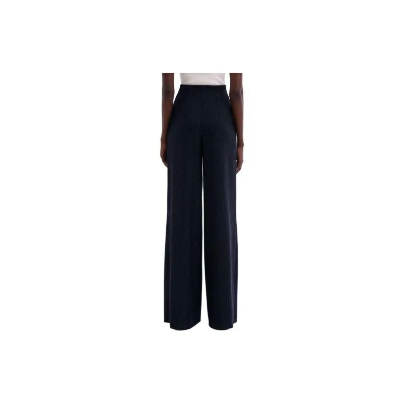Oscar De La Renta Vertical-stripe Wool-blend Trousers-2