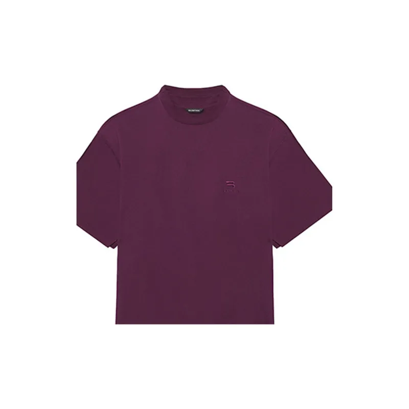 Balenciaga T Shirt Women's Purple Loose Fit Style-5