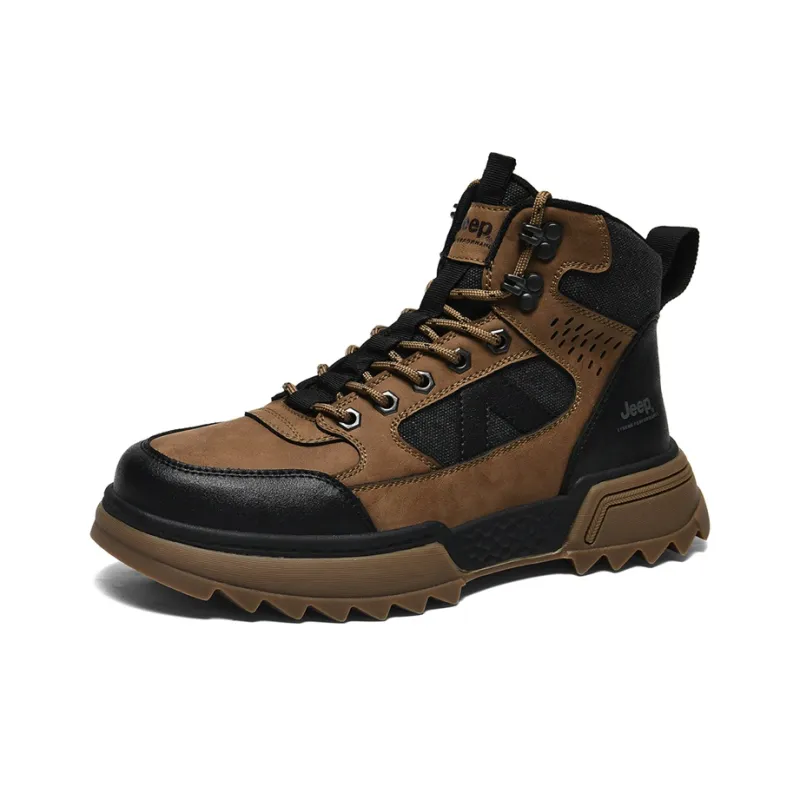 Jeep JEEP Anti-Slip Wear-Resistant High-Top Hiking Shoes Men's-1